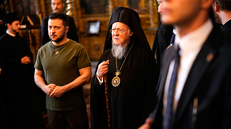 Επίσκεψη του Ζελένσκι στο Οικουμενικό Πατριαρχείο Επίσκεψη του Ζελένσκι στο Οικουμενικό Πατριαρχείο