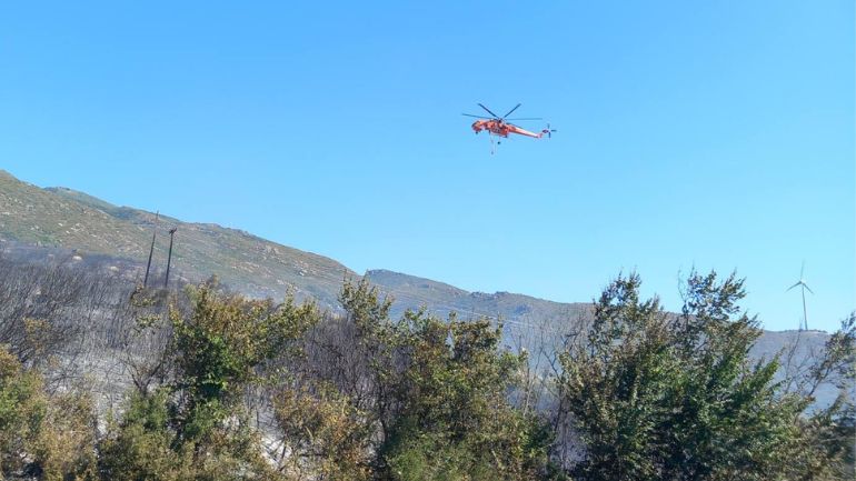 Υπό μερικό έλεγχο η πυρκαγιά που ξεκίνησε από τροχόσπιτο στα Τέμπη