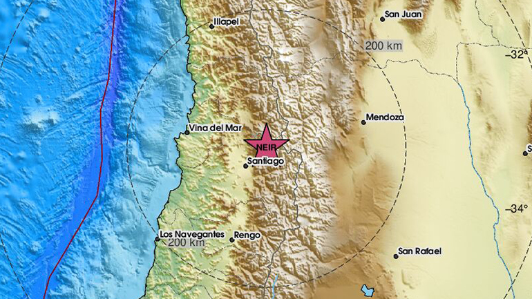 Σεισμική δόνηση 5,6 βαθμών στη διασυνοριακή περιοχή Χιλής – Αργεντινής