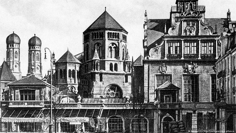 Φωτογραφία της συναγωγής γύρω στο 1930