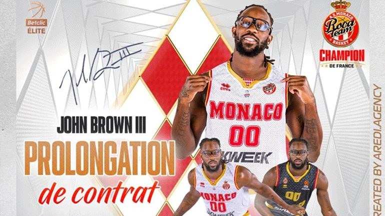 Μπάσκετ: Γι’ ακόμη ένα χρόνο στη Μονακό ο Τζον Μπράουν