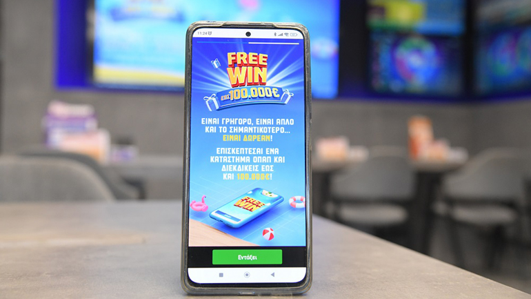 Ήρθε στα καταστήματα ΟΠΑΠ το FREEWIN μέσω του OPAP Store App – Διεκδικείς κάθε ημέρα έως και 100.000 ευρώ εντελώς δωρεάν Ήρθε στα καταστήματα ΟΠΑΠ το FREEWIN μέσω του OPAP Store App – Διεκδικείς κάθε ημέρα έως και 100.000 ευρώ εντελώς δωρεάν