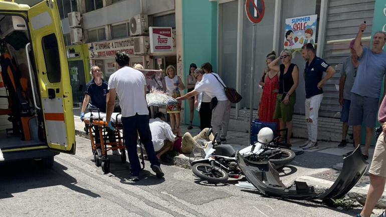 Σοβαρός τραυματισμός οδηγού μηχανής στο κέντρο της Καλαμάτας