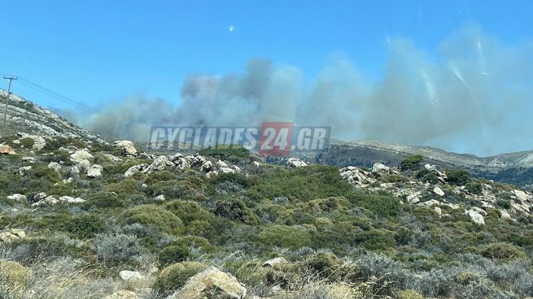 Χωρίς ενεργό μέτωπο η πυρκαγιά στη Νάξο