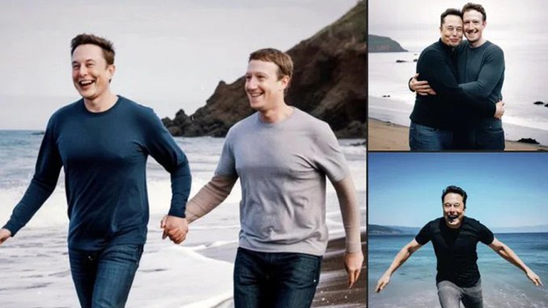 Η Τεχνητή Νοημοσύνη συμφιλιώνει Ίλον Μασκ και Μαρκ Ζάκερμπεργκ σε μια φωτογραφία