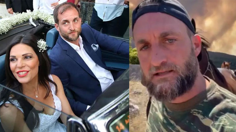 Δημοσθένης Πέππας: Το βίντεο με τον σύζυγο της Μαρίνας Ασλάνογλου να προσπαθεί να σώσει τα άλογά τους από τη φωτιά