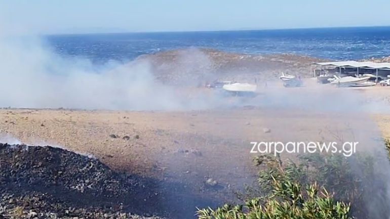 Πυρκαγιά σε χαμηλή βλάστηση στα Σφακιά Χανίων