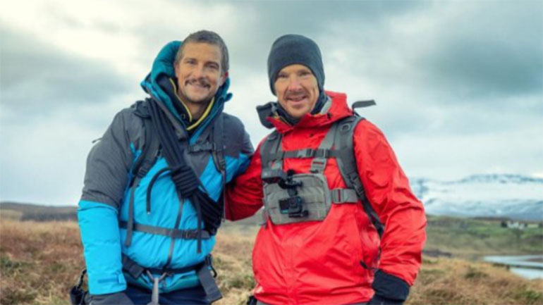 Ο Μπένεντικτ Κάμπερμπατς σκαρφάλωσε σε θαλάσσιους βράχους με τον Μπέαρ Γκριλς