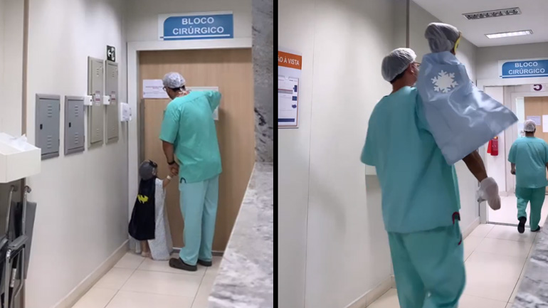 Xειρουργός ντύνει τα παιδιά υπερήρωες πριν από την επέμβαση