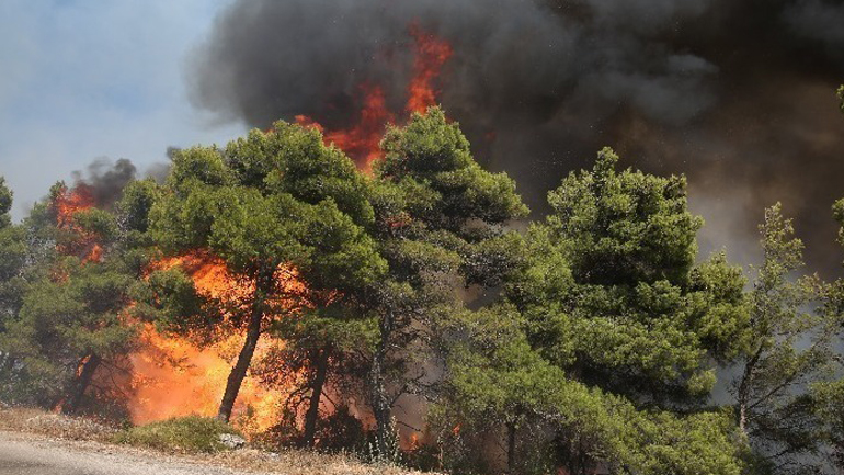 Μάχη με τις αναζωπυρώσεις δίνουν οι πυροσβεστικές δυνάμεις στη Ρόδο
