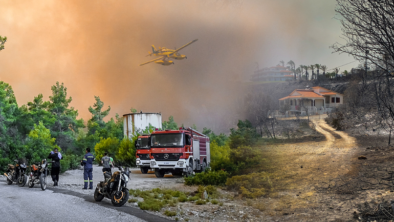 Μεγάλη αναζωπύρωση στη Ρόδο