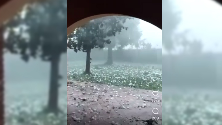 Πρωτοφανές χαλάζι στην Φερράρα της Ιταλίας – Ανυπολόγιστες οι ζημιές