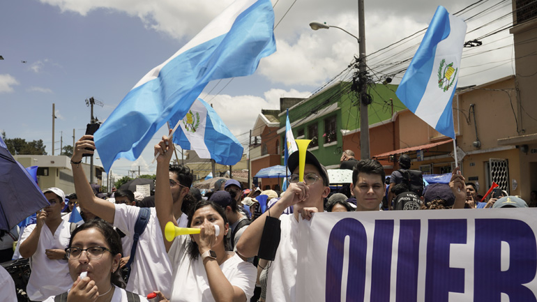 Διαδηλώσεις στη Γουατεμάλα υπέρ της διεξαγωγής ελεύθερων εκλογών