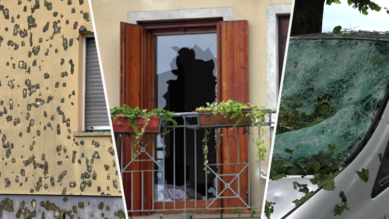 Aπίστευτες καταστροφές από το χαλάζι στη Βόρεια Ιταλία