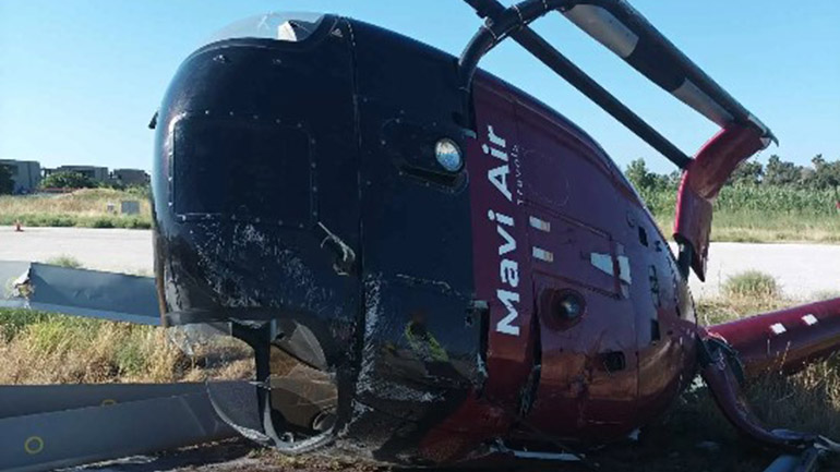 Η ανακοίνωση της Fraport για την πτώση ελικοπτέρου στη Σάμο