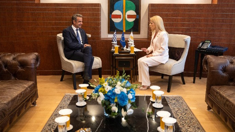 Κύπρος: Συνάντηση Κυρ. Μητσοτάκη με την πρόεδρο της Βουλής Α. Δημητρίου
