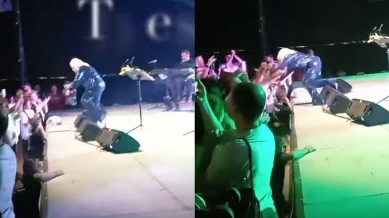 Έπεσε από τη σκηνή κατά τη διάρκεια συναυλίας η Μπέσσυ Αργυράκη και τραυματίστηκε