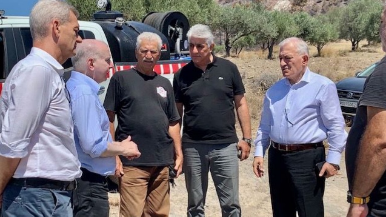 Ρόδος: Κλιμάκιο της ΚΕΔΕ επισκέφθηκε τις πληγείσες από τις πρόσφατες πυρκαγιές περιοχές του νησιού