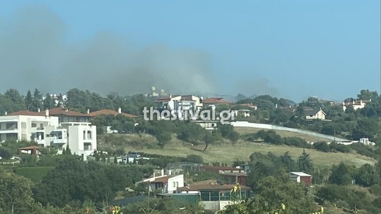 Φωτιά κοντά σε κατοικίες στο Φίλυρο Θεσσαλονίκης