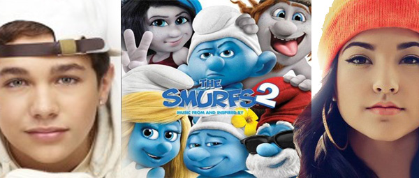 O Austin Mahone και η Becky G παρουσιάζουν το νέο τους τραγούδι για το soundtrack των “Smurfs 2”