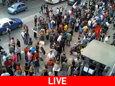 LIVE: Η συγκέντρωση στην ΕΡΤ3
