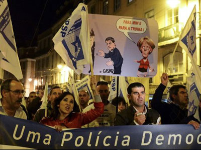 Διαδήλωση των σωμάτων ασφαλείας στη Λισαβόνα