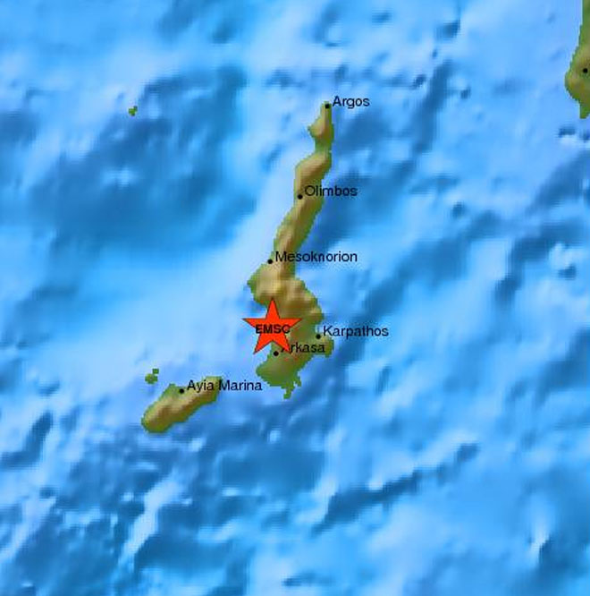 Το επίκεντρο του σεισμού