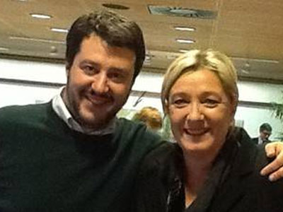 Συμπόρευση γαλλικής και ιταλικής ακροδεξιάς Συμπόρευση γαλλικής και ιταλικής ακροδεξιάς