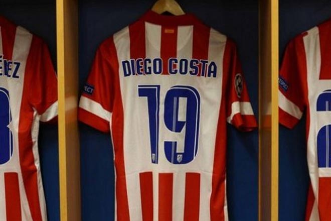 Η φανέλα του μεγάλου αστεριού της Ατλέτικο, Ντιέγκο Κόστα