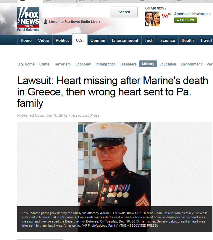 Εκτενή αναφορά του FOX News στην υππόθεση