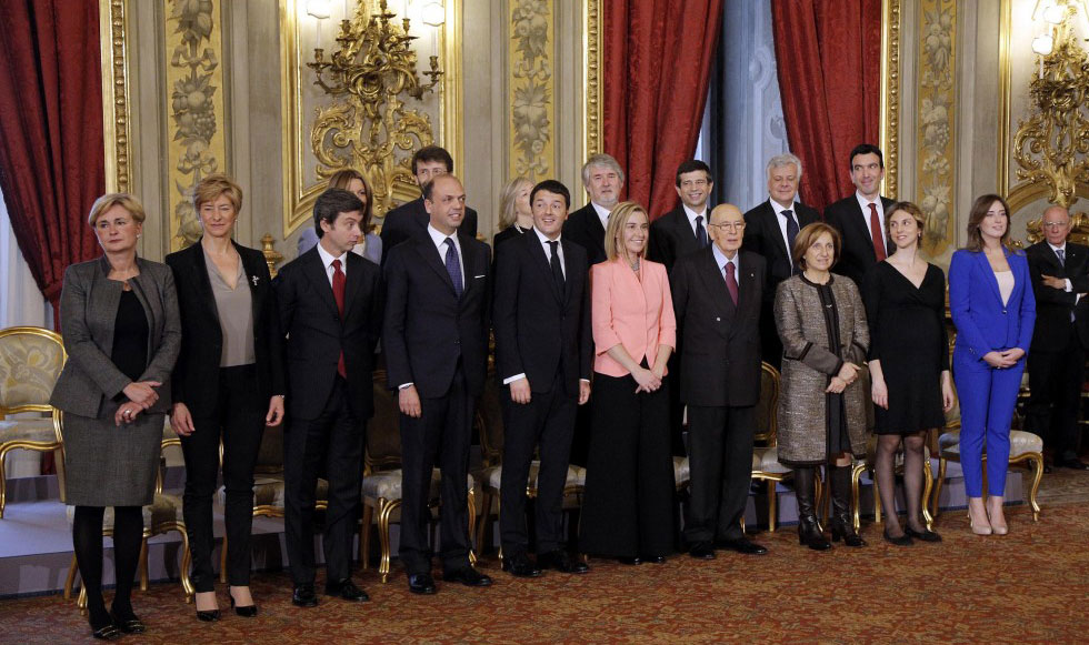 Η ορκωμοσία της κυβέρνησης Ρέντσι