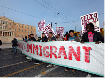 Αντιρατσιστικό συλλαλητήριο στην Ομόνοια