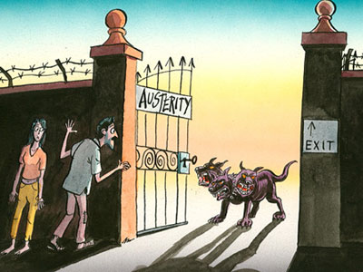 Το Economist παρομοιάζει την τρόικα με τον Κέρβερο