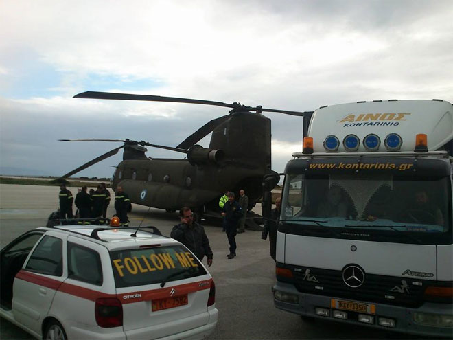 Εικόνες από την άφιξη του πρώτου 'κύματος' βοήθειας στο πλαίσιο του 'Δευκαλίωνα'