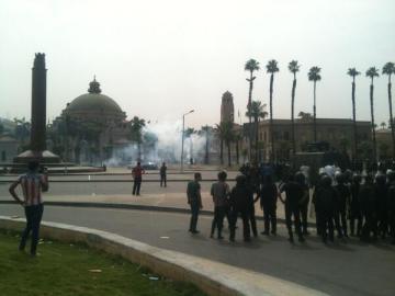 Εικόνα από τις απογευματινές συγκρούσεις