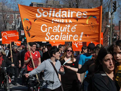 Δυναμικές διαδηλώσεις φοιτητών στον Καναδά