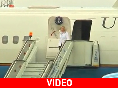 Η άφιξη της Χίλαρι Κλίντον στην Κένυα