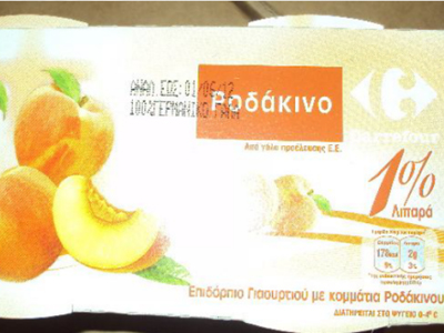 Ανάκληση επιδορπίων γιαουρτιού της Carrefour