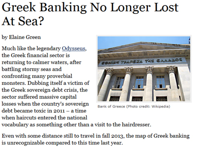 Forbes: Πλησιάζει στην «Ιθάκη» του ο ελληνικός τραπεζικός κλάδος