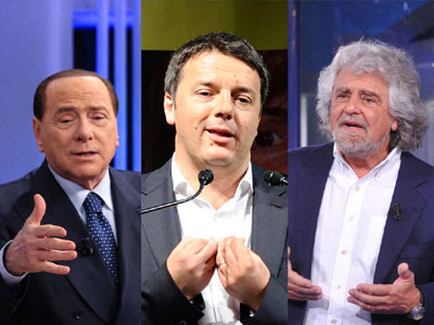 Διασταύρωσαν τα ξίφη τους Ρέντσι, Γκρίλο και Μπερλουσκόνι