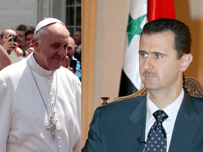 Το Βατικανό διαψεύδει την επικοινωνία του Πάπα με τον Άσαντ