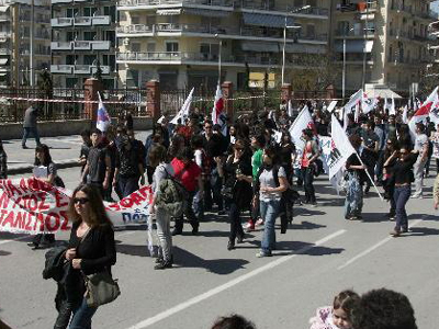Συγκέντρωση και πορεία μαθητών στη Θεσσαλονίκη