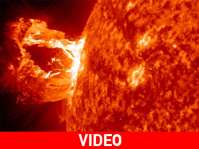 Θεαματική ηλιακή έκρηξη από τα τηλεσκόπια της NASA