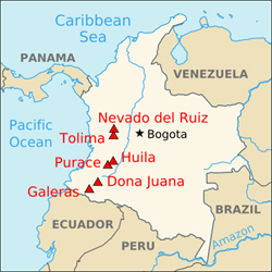 Το ηφαίστειο Νεβάδο ντελ Ρουίθ