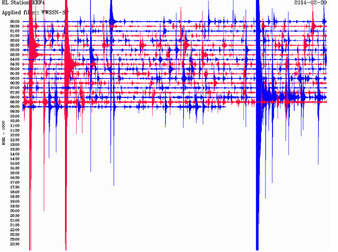 Δείτε πώς κατέγραψε τη δόνηση ο σεισμογράφος που είναι εγκατεστημένος στο χωριό Λιβάδι