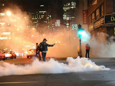 Ταραχές και μαζικές συλλήψεις στο Μόντρεαλ