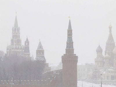 Άνοιξη με χιονοθύελλα στη Μόσχα