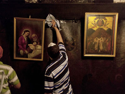 Υλικές ζημιές από φωτιά στο σπήλαιο της Γέννησης στην Βηθλεέμ