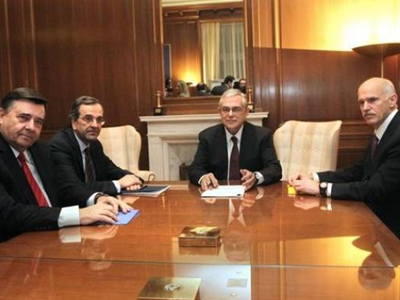 Σύσκεψη Παπαδήμου με τους πολιτικούς αρχηγούς