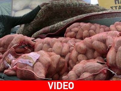 Κατερίνη: Μοίρασαν πατάτες σε τιμή κόστους